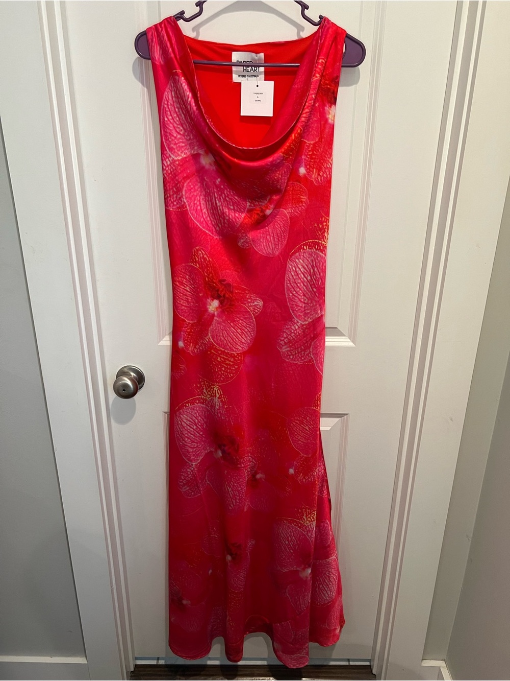 Floral Cowl-Neck Maxi Dress